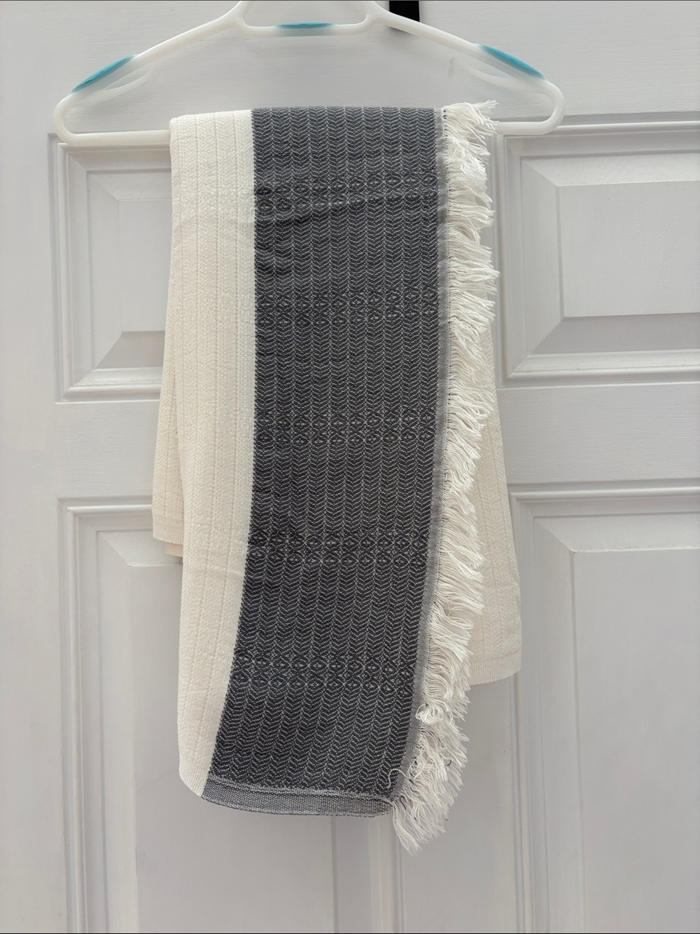 Cozy Cream and Charcoal Wrap